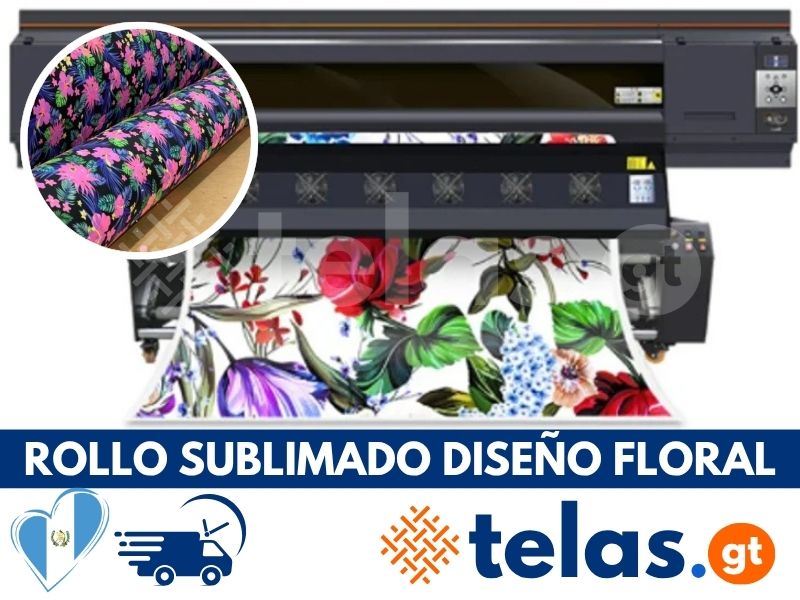 Rollo Sublimado Diseño Floral